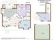 Detailed floor plan showcasing the layout of the home including kitchen, living room, bedrooms, and garage at 501 Manhattan Dr # 202, Boulder, CO 80303