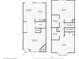 Complete house floor plan showcasing both the first and second floor layouts at 17108 E Whitaker Dr # B, Aurora, CO 80015