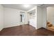 Finished basement area featuring wood-look floors, washer and dryer hookups, and storage space at 8819 Cloverleaf Cir, Parker, CO 80134