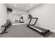 Finished basement gym featuring a treadmill, exercise equipment, and a full-length mirror at 11916 S Meander Way, Parker, CO 80138