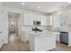 New kitchen featuring white cabinets, an island, and stainless steel appliances at 1321 Rock Cliff Ave, Erie, CO 80516