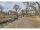 Scenic creek view with bare trees and foliage, near property amenities and walking paths, ideal for nature lovers at 7835 Barbara Ann Dr # F, Arvada, CO 80004