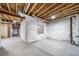 Unfinished basement ready for customization, featuring exposed ceiling and foundation insulation, offering potential for expansion at 4850 Bluegate Ln, Highlands Ranch, CO 80130