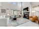 Bright living room with fireplace, high ceilings, large windows, neutral tones, and comfortable seating area at 9375 Joyce Way, Arvada, CO 80007