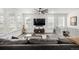 Bright living room with large windows, guitars, modern furniture, and a comfortable atmosphere at 8175 Sewanee Peak St, Littleton, CO 80125