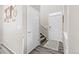 Inviting entryway featuring a white front door with transom window and stylish decor accents at 11684 Park South Loop, Parker, CO 80138