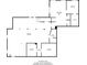 Basement floor plan outlining rooms, storage and stairs at 6995 S Kendall Blvd, Littleton, CO 80128