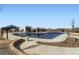 Community pool is covered for the off season, and features a clubhouse with restrooms and showers at 12881 Park Creek Way, Firestone, CO 80504