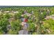 Aerial view showcasing mature trees surrounding the property, providing privacy and shade at 7030 S Fillmore Ct, Centennial, CO 80122