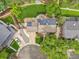 Aerial view of the property showcasing the backyard, solar panels, and surrounding neighborhood at 7030 S Fillmore Ct, Centennial, CO 80122