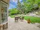 Outdoor patio featuring a seating area with landscaped backyard views, blending indoor comfort with natural beauty at 7030 S Fillmore Ct, Centennial, CO 80122