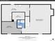 Floorplan of the basement with bedroom, recreation room, bath, walk-in closet and storage area at 7030 S Fillmore Ct, Centennial, CO 80122