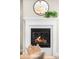 Close up of a fireplace in a living room. Modern design and decor at 1688 S Grant St, Denver, CO 80210
