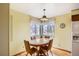 Inviting dining area featuring a round table with seating for four and a large window at 7245 W 70Th Ave, Arvada, CO 80003