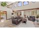 Spacious living room with wood floors, high ceilings, comfortable seating, and unique architectural details at 173 Silver Cloud Ln, Boulder, CO 80302