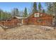 Exterior view of a house with wooden siding and a hot tub on the deck at 1645 Little Bear Creek Rd, Idaho Springs, CO 80452