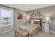 Bedroom with rustic decor and airplane propeller art at 847 Ledge St, Lochbuie, CO 80603