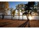 Trees on a sandy beach line the lake in this scenic view at 16839 E Amherst E Ave, Aurora, CO 80013