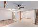 Finished basement with carpet and wood beam accents at 3780 E 117Th Ave, Thornton, CO 80233