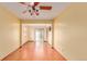 This spacious dining room features hardwood floors and a sliding door to the backyard at 3780 E 117Th Ave, Thornton, CO 80233