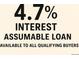 Promotional flyer for assumable loan at 4.7% interest rate for qualifying buyers at 17097 W 87Th Ave, Arvada, CO 80007