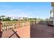 Wide angle view of the back deck area, complete with an overlooking fence at 18897 E Linvale Pl, Aurora, CO 80013