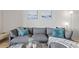 Cozy living room features a comfortable gray sofa, plush pillows, and stylish decor at 1313 N Williams St # 1103, Denver, CO 80218