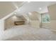 Bright bonus room with neutral paint, carpet and abundant natural light, perfect for a home office or play area at 17720 Canterbury Dr, Monument, CO 80132