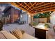 Relaxing gazebo features plush seating and a warm fire pit, perfect for outdoor entertaining at 3008 N York St, Denver, CO 80205