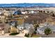 Exterior view of a home with mountain views in the distance at 4157 Astrion Ct, Castle Rock, CO 80104