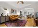 Comfortable living room with stylish furniture and an open floor plan at 1602 Garfield St, Denver, CO 80206