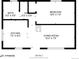 Compact 350 sq ft floor plan displaying the kitchen, bath, bedroom, and living room layout and dimensions at 310 Jay St, Lakewood, CO 80226
