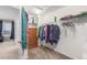 Spacious carpeted walk-in closet with wire shelving and a window at 6193 Brantly Ave, Castle Rock, CO 80104