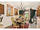 Elegant dining area with stylish furnishings and a picturesque view from the window at 1575 York Gulch Rd, Idaho Springs, CO 80452