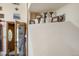 Inviting entryway featuring an open wood door and decorative niche with angel statues at 1575 York Gulch Rd, Idaho Springs, CO 80452