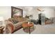 Relaxing living room area is great for entertaining or movie nights at 1575 York Gulch Rd, Idaho Springs, CO 80452