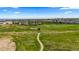 Community aerial view showing walking trails and green spaces at 265 Calhoun Cir, Castle Rock, CO 80104