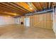 Unfinished basement space with exposed ceiling and framed walls ready for customization at 265 Calhoun Cir, Castle Rock, CO 80104