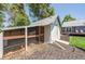 Backyard chicken coop, adjacent to the house and deck, offering a charming rural touch at 995 Chase St, Lakewood, CO 80214