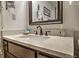 Modern bathroom sink with light countertops and fixtures at 820 Columbine Rd # 10, Breckenridge, CO 80424