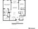 Detailed floor plan featuring bedrooms, bathrooms, a kitchen, and a living room with balcony access at 420 E Fremont Pl # 309, Centennial, CO 80122