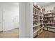 Well-organized pantry features ample shelving and storage space, providing convenient organization for groceries at 18126 E Alamo Dr, Centennial, CO 80015