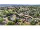 High-angle aerial view of the neighborhood, displaying well-maintained homes, mature trees, and quiet residential streets at 5640 Niagara St, Commerce City, CO 80022