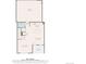 Detailed floor plan showcasing the layout of the house, including the kitchen, living room, and garage at 8055 Navajo River Loop # B, Littleton, CO 80125
