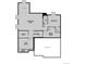 Basement floor plan featuring a recreation room, a bedroom and unfinished storage at 4728 Twelve Oaks Way, Castle Rock, CO 80104