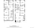 Two-story floor plan with kitchen, bath, bedrooms, dining room, and living room at 1561 Newton St, Denver, CO 80204