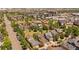 Wide aerial view of neighborhood with mature trees and residential streets at 2924 Fulton St, Denver, CO 80238