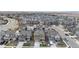 Panoramic aerial view of the neighborhood with well-maintained homes, streets, and community layout at 13144 E 109Th Pl, Commerce City, CO 80022