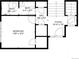 Floorplan layout showcasing bedroom with ensuite bathroom and hallway leading to the foyer at 4505 S Yosemite S St # 371, Denver, CO 80237