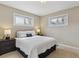 Comfortable bedroom with two large windows allowing ample natural light and two bedside tables with lamps at 2225 Linda Vista Dr, Lakewood, CO 80215